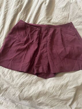 Madewell Plum Pleated Skort Shorts